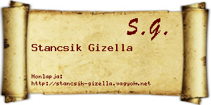 Stancsik Gizella névjegykártya