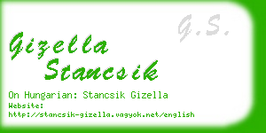 gizella stancsik business card